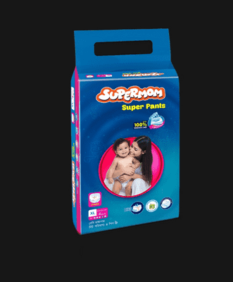 সুপারমম প্যান্ট বেবি ডায়াপার-XL-৪পিস