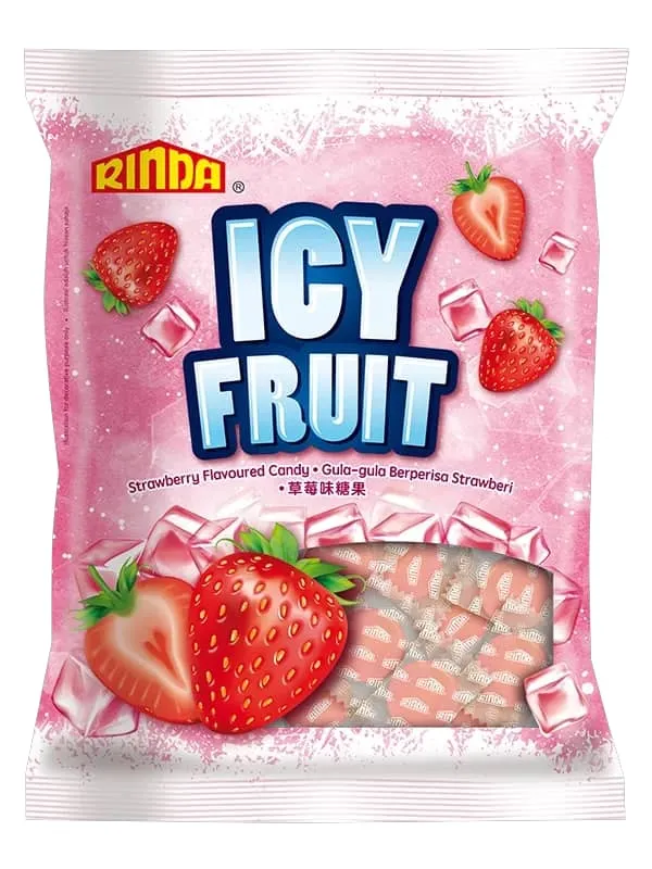 Rinda Icy Fruit Candy Strawberry 100Gm