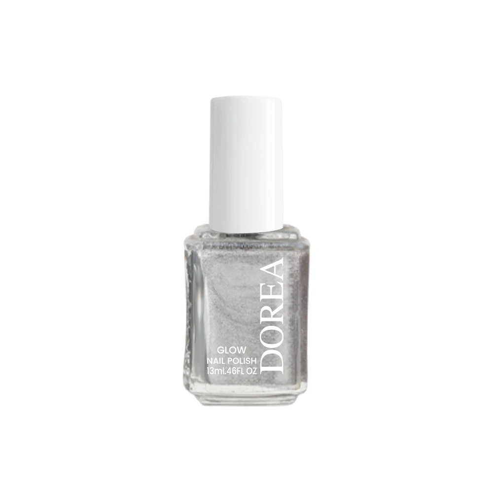 Silver Epoxy 128 DOREA Glow Nail Polish-